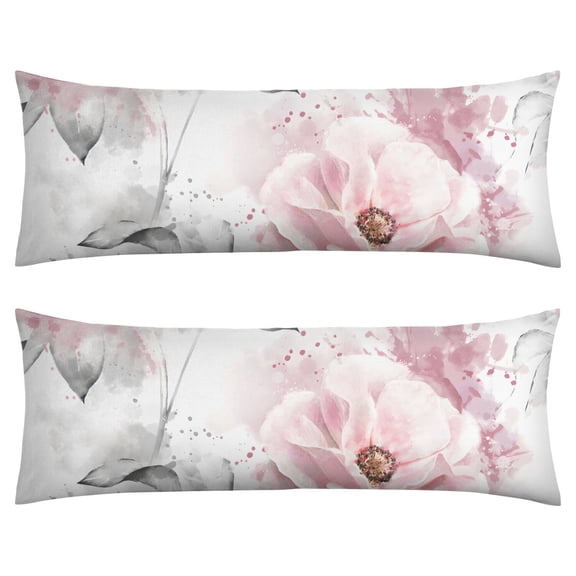 Spring Summer Body Pillow Cover 20x54 - Aesthetic Watercolor Long Pillow Case with Zipper - Soft Breathable Maternity Pillowcase - Full Body Pillow Protector - Aesthetic Bed Pillow Cover