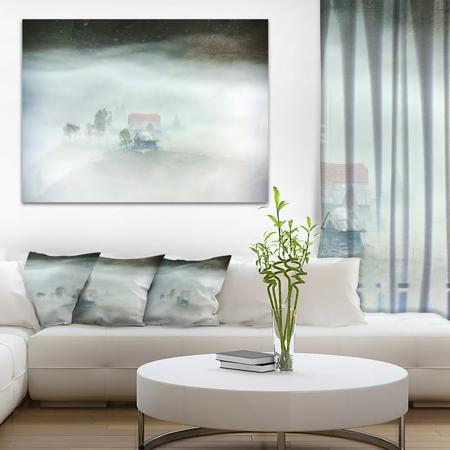 Morning Fog at Sunrise - Landscape Photo Canvas Art Print