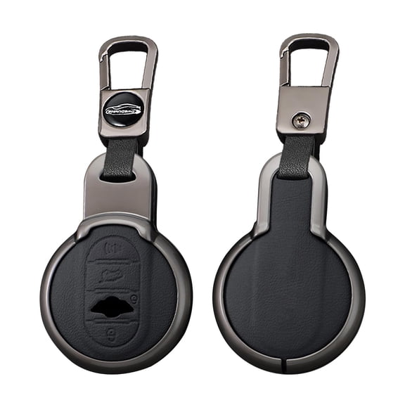 Key fob Cover Fit for Mini Cooper Accessories Keychain keyshell Ring case Compatible with Clubman Countryman F54 F55 F56 F57 F60 Protector 4 Button Protector Metal Keychain