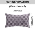 thumbnail image 5 of REGALWOVEN Pack of 2 Faux Fur Soft Plaid Decorative Throw Pillow Covers Square Plush Pillowcase Gray 12" x 20", 5 of 6