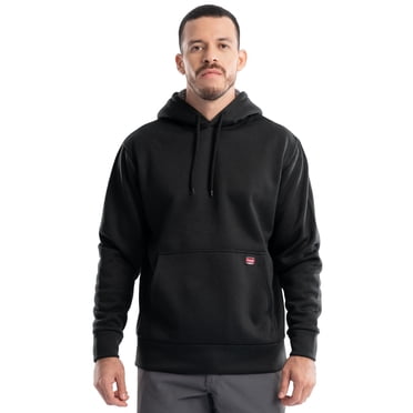 Wrangler Workwear Men's and Big Men's Relaxed Pullover Hoodie with Faux Shearling Lining, Sizes S-3XL