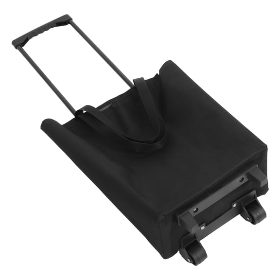 OFFIGAM Black Multifunctional Collapsible Cart with Pull Handle for Versatile Use