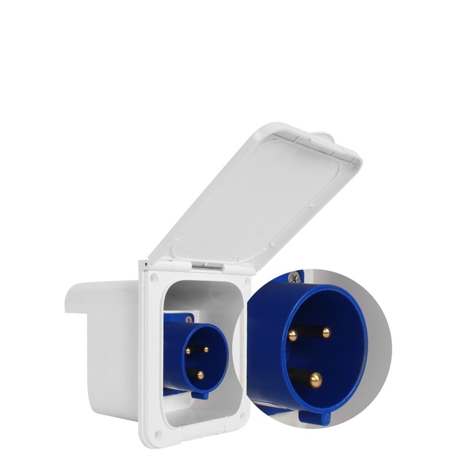 RV 32A External Flush Hook Up Power Supply Waterproof Socket Apply To Motorhome Caravan Camper Accessories ,Rv Camper Accessories