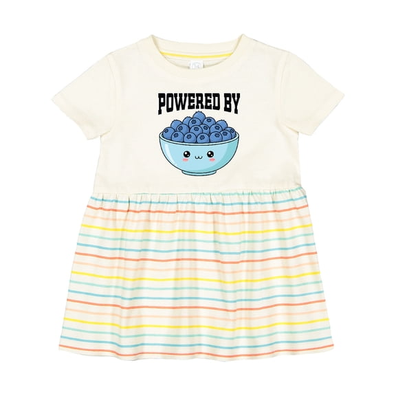 Inktastic Blueberries Cute Powered by Girls Baby Dress