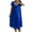 Blue, variant on Tao Tao Women Nightgowns, Soft Cotton Short Sleeves Comfy Ladies Nightdress Sleepwear Solid Color Loose Pajamas Green Free Size