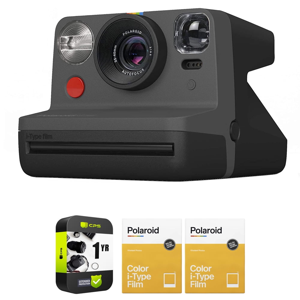Polaroid Originals PRD9028 Now IType Instant Camera, Black Bundle with