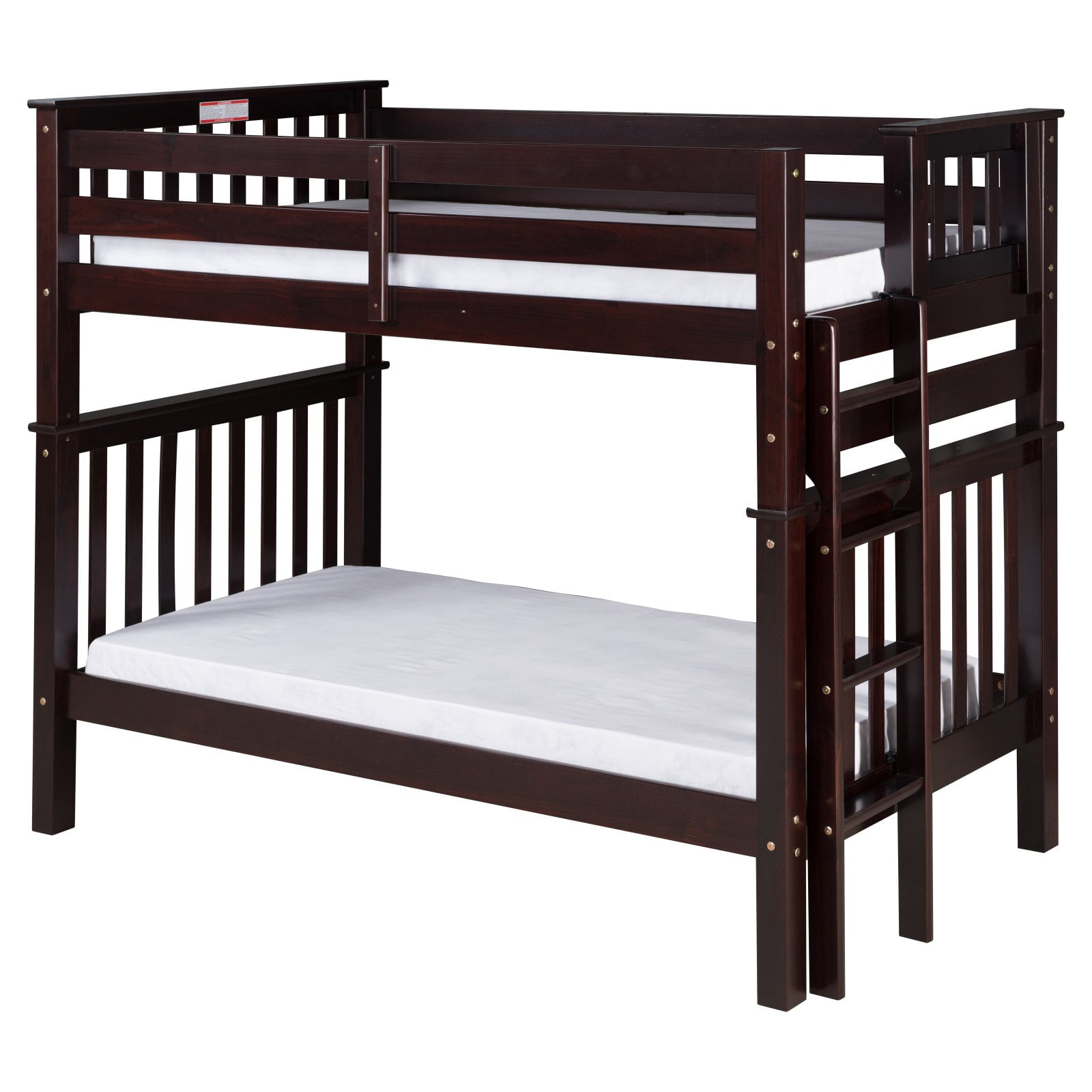 Santa Fe Mission Tall Bunk Bed Full over Full Bed End Ladder
