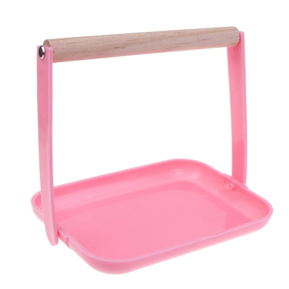 Jindis Parrots Bird Stand Tabletop Training Perch Portable Play-Stands with Poop Tray for Small Parrots