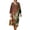 Red and Green - Bird, variant on DISNIMO Bird Flower Print Womens Casual Maxi Dresses Loose V Neck Shift Dress Casual 3/4 Sleeve Dresses Imitation Linen Fashion Long Dress for Women, S