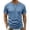 Blue, variant on Mens Shirts Casual Lightweight Slim Fit Summer T-Shirt Comfortable Short Sleeve Side Striped Top Everyday Wear