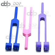 Ddp Limited Edition Colorful Set of 3 Pcs Aluminum Sensory Tuning Forks C 128 256 512 Purple, Pink and Blue Set