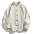 thumbnail image 2 of KIHOUT Men's Stand Collar Bomber Jacket - Modern Aviator Style with Ribbed Trim and Zipper Pockets, 2 of 9