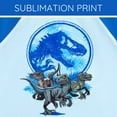 thumbnail image 5 of Jurassic World Jurassic Park Blue T-Rex UPF 50+ Rash Guard and Swim Trunks Outfit Set Little Kid to Big Kid, 5 of 5