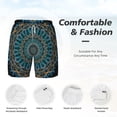 thumbnail image 4 of Kdxio Mandala Print Men'S Swim Trunks With Compression Liner 7 Inch Inseam Quick Dry Swim Shorts, 4 of 7
