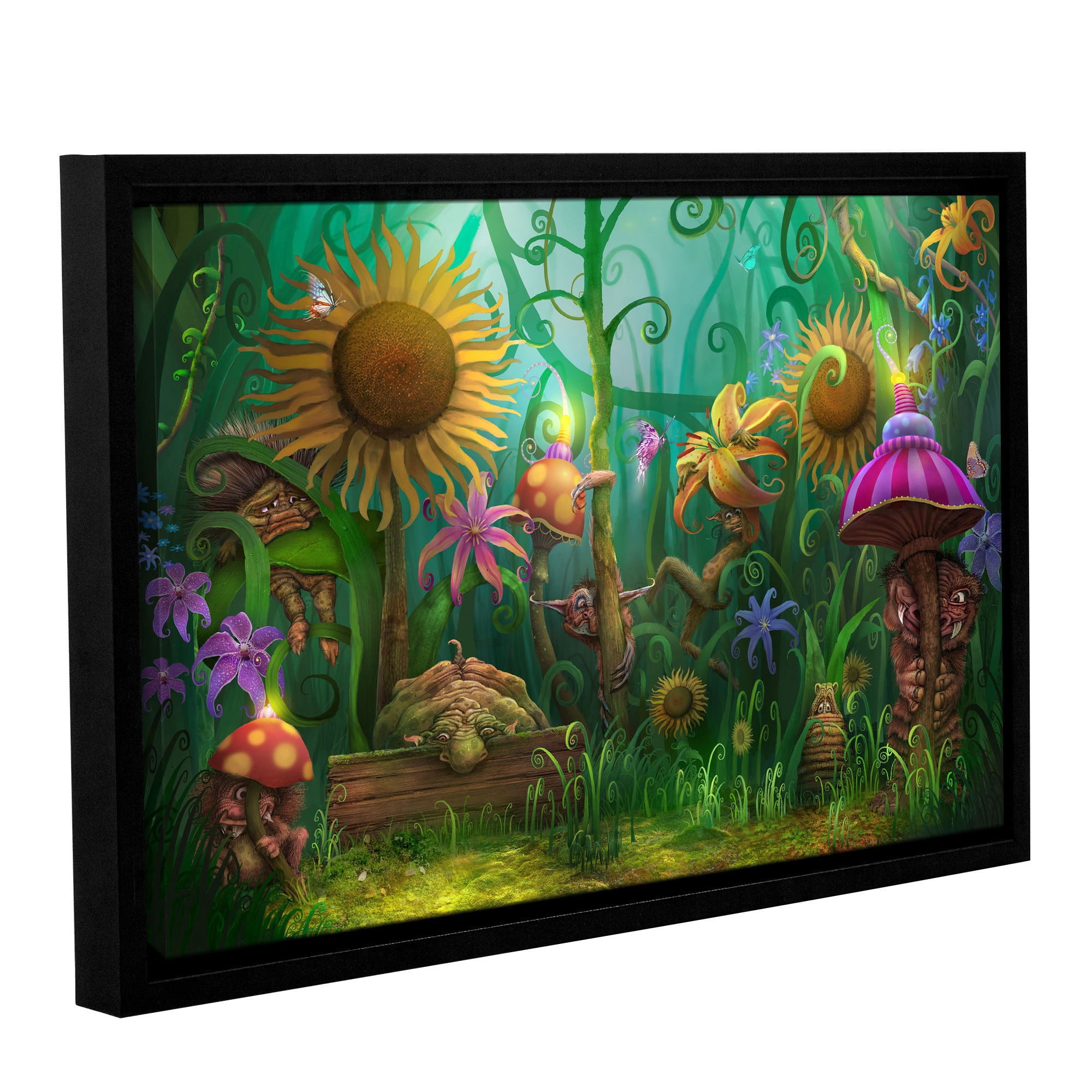 ArtWall Philip Straub "Meet The Imaginaries" Gallery-wrapped Floater-framed Canvas