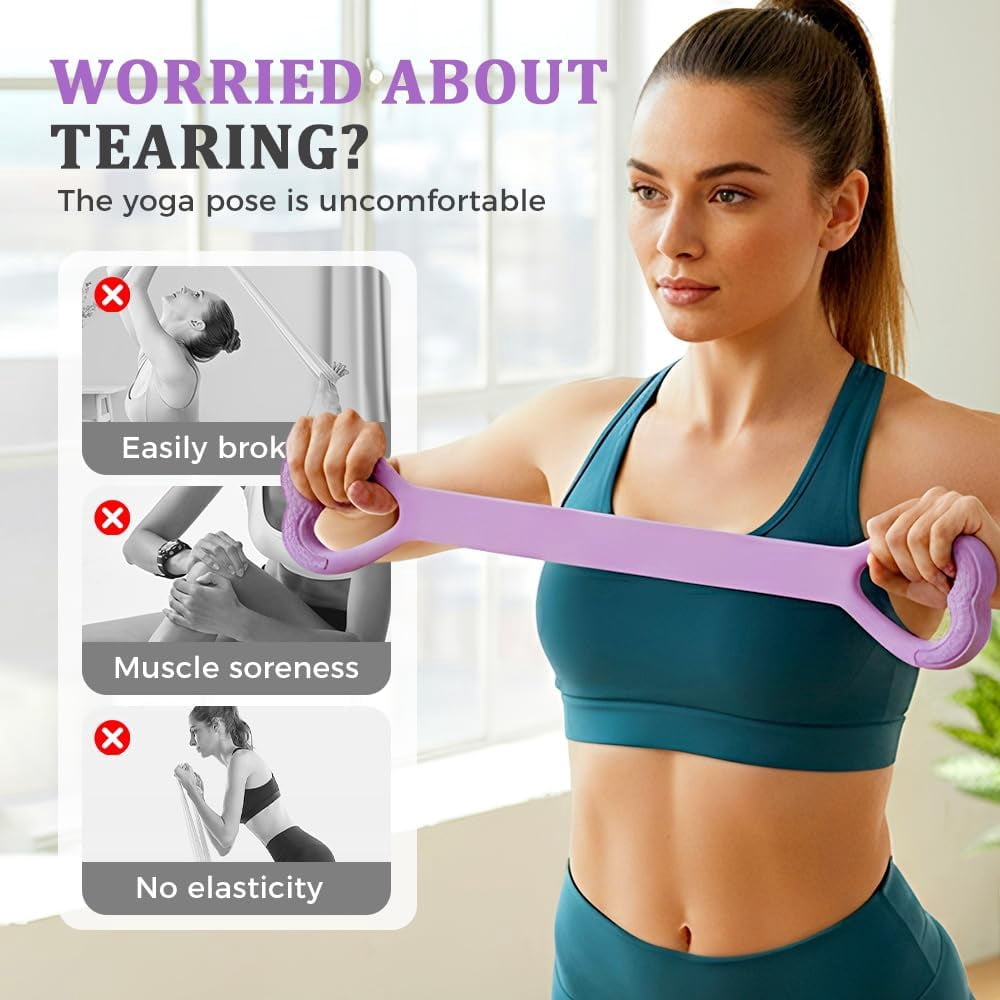 Figure 8 Resistance Bands Exercise Bands for Women, 2026 New Resistance Band with Handles for Working Out, Elastic Ropes for Arm Back Shoulder Stretching Training