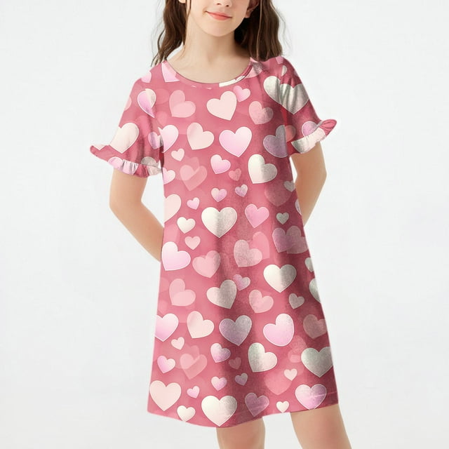 LOVZFMLL Robe d'Été à Bretelles pour Filles Tout-Petits Mignonne Couleur Unie Robe Décontractée