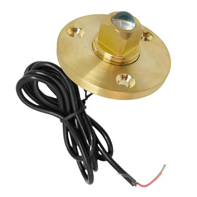 White Led Boat Plug Light Garboard Brass Drain Marine Underwater Fish
