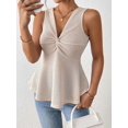thumbnail image 3 of Women'S V Neck Twist Front Summer Going Out Crop Tops  S, 3 of 8