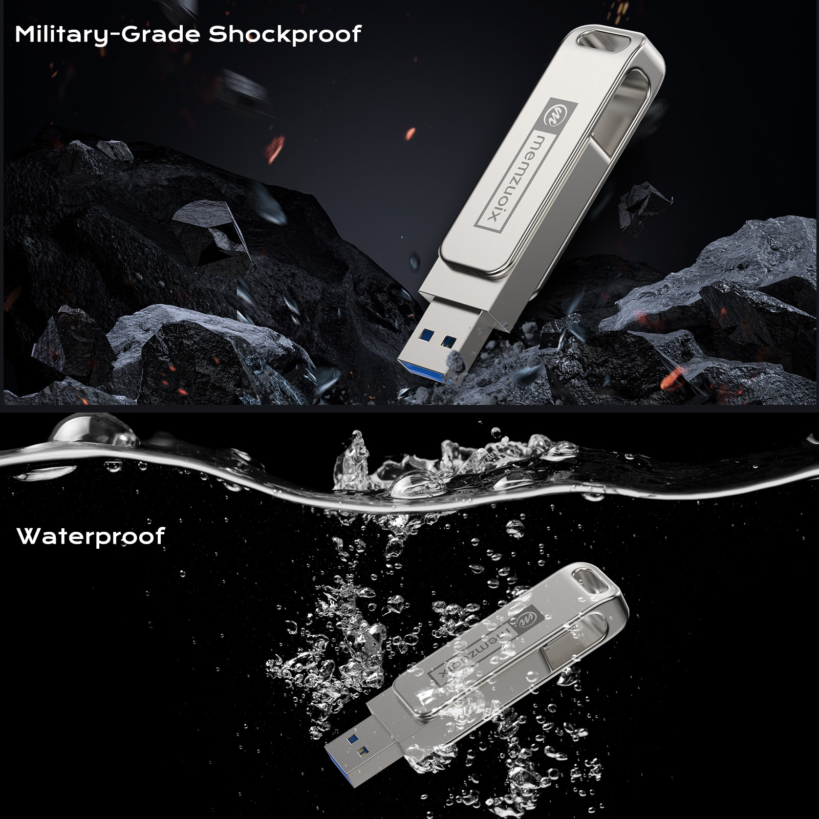 Memzuoix 64GB USB 3.2 Dual Port Flash Drive, USB-C & USB-A photo 8
