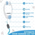 thumbnail image 4 of Austok Self Play Hanging Door Cat Toy Interactive Door Hanging Retractable Kitten Toy with 3 Catnip Mice 3 Mode Rechargeable for Cat Exercise, 4 of 9