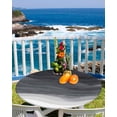 thumbnail image 2 of Black Grey White Gradient Stripes Fitted Round Tablecloths Elastic Edged Table Covers 36"-44",Modern Ocean Water Wave Waterproof Dining Room Kitchen Table Cloth for Holiday Party Tables Decor, 2 of 8