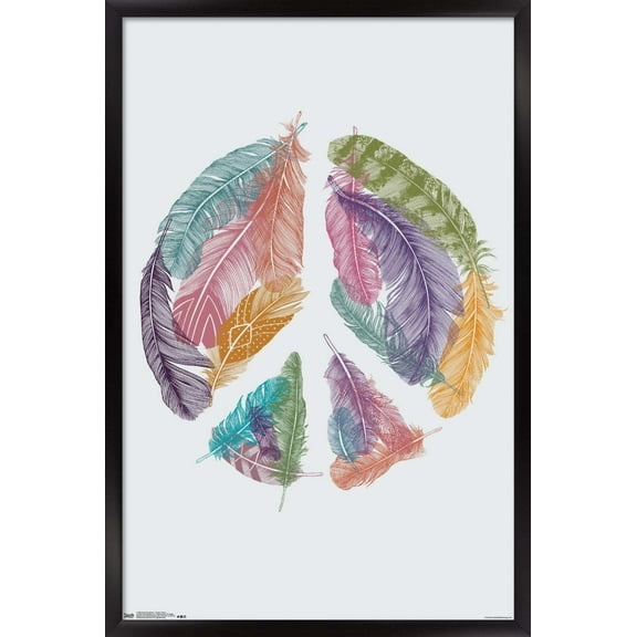 Rachel Caldwell - Feather Peace Wall Poster, 14.725" x 22.375", Framed