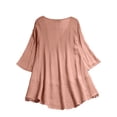 thumbnail image 1 of Daeful Hauts pour Femmes Blouse Ajourée Dentelle de Voyage Chemises Plissées devant Rose m, 1 of 2
