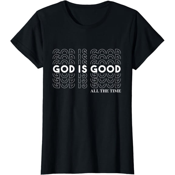 God is Good" Christian Worship Preacher's T-Shirt - Classic Fit, Crew Neck, Short Sleeve (Black)