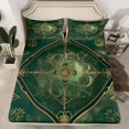 thumbnail image 2 of Homewish Vintage Western Damask Full Size Sheets, Dark Green Bohemian Abstract Bed Sheets, Countryside Sheet Sets, Super Cozy Room Decor, 4 Pieces, 2 of 7