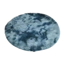 TERGAYEE Floor Mats Round Tie-dyed Silk Wool Carpet Home Bedroom Living Room Coffee Table Blanket Computer Chair Mat Easy To Care 60cm Rugs for Living Room