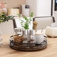 thumbnail image 3 of LAMU 12'' Lazy Susan Turntable Organizer for Cabinet, Round Wood Lazy Susan for Table Top, Countertop, Kitchen, Pantry, Spice, Bathroom Vanity Storage, 3 of 6