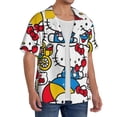 thumbnail image 4 of Sigee Sanrio Bq for Men's Casual Short Sleeve Button Down Shirts Men's Shirts Summer XX-Large, 4 of 7