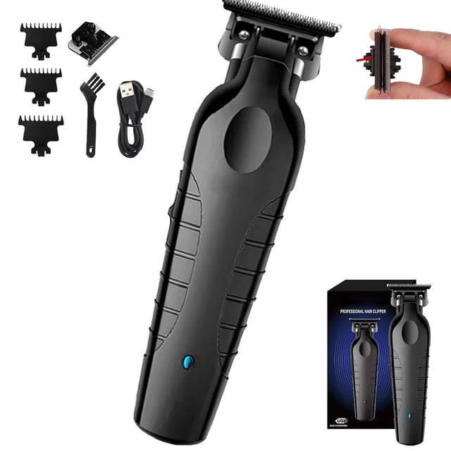 Blackout Trimmer Plus Zero Gap, Barbers Tonic Blackout Trimmer Premium Zero-Gapped, Fast Carving, Cordless Rechargeable Zero-Gapped Safety Razor Hair Clipper for Men