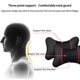 thumbnail image 4 of 2 uds cojines para reposacabezas de coche de cuero PU cojín para descanso del cuello almohada usable suave soporte para el cuello del coche almohada para el cuello del asiento del coche, 4 of 6