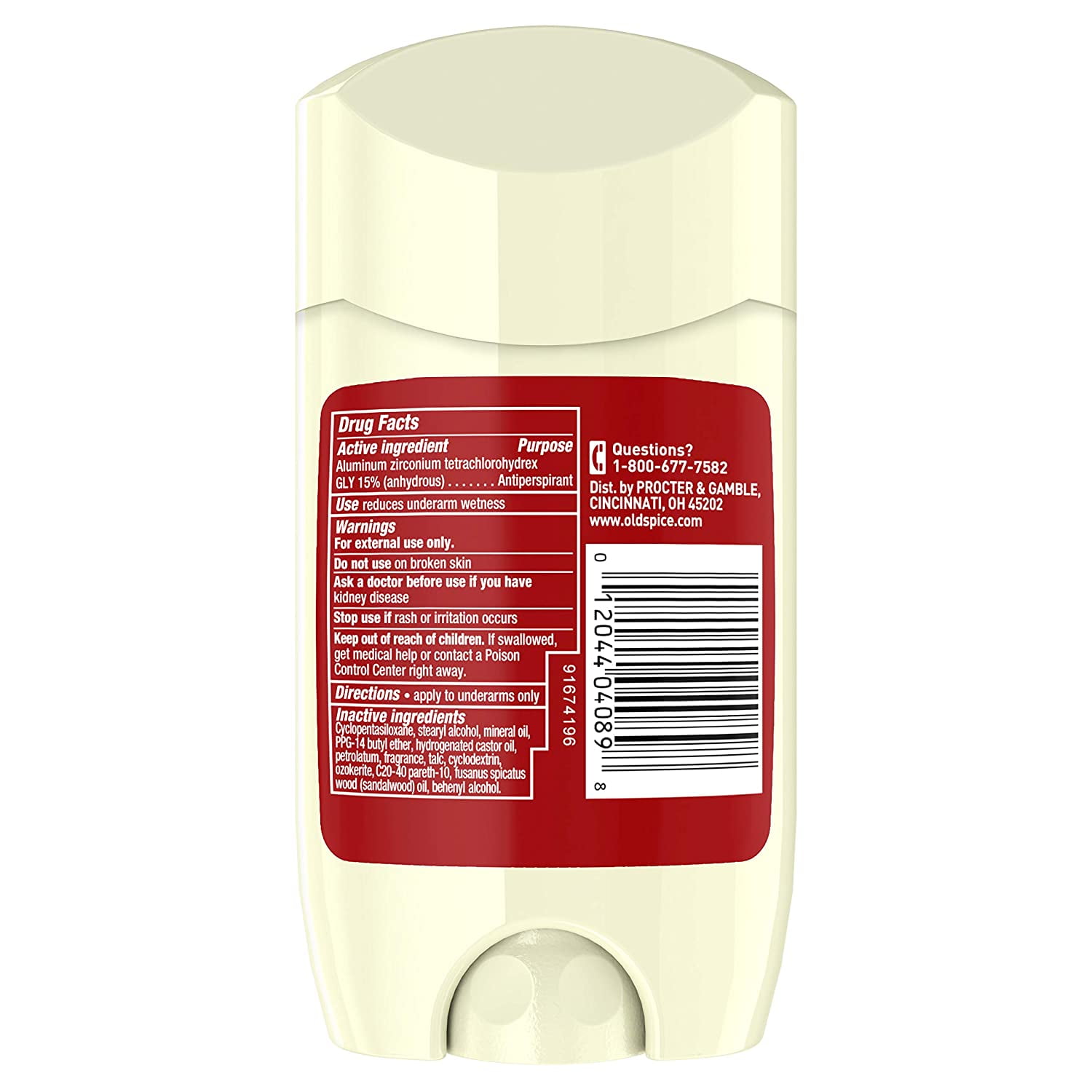 Old Spice Fresher Collection Invisible Solid Men's Antiperspirant & Deodorant, Timber 2.60 oz (Pack of 6)