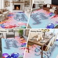 thumbnail image 5 of 6'x9' Area Rugs, Happy Birthday Indoor Outdoor Area Rug for Living Room Bedroom, Colorful Balloons Bow Gradient Modern Blue Washable Bathroom Rugs Kitchen Floor Carpet Mats Home Decor Aesthetic, 5 of 8