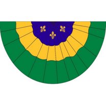 Mardi Gras Fleur Bunting 3'X5' Flag Rough Tex® 100D