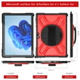 thumbnail image 7 of XYX Case for 10.5 inch Microsoft Surface Go 4/Surface Go 3/Surface Go 2, 360 Rotating Heavy Duty Shockproof Cover with Kickstand and Hand Strap (Red), 7 of 7