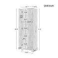 thumbnail image 2 of GDF Studio 71" Storage Cabinet with 2-Door for Bathroom or Office, Adjustable Shelf, MDF Board, Gray, 2 of 7