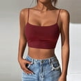 thumbnail image 2 of Vrorvz Womens Summer Camisole Sleeveless Scoop Neck Trendy Lightweight Cami Spaghetti Strap Crop Tops, 2 of 5