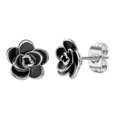 thumbnail image 3 of Pendientes de Acero jinwen diseño de loto color plateado 2 piezas, 3 of 8