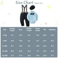 thumbnail image 6 of ZOEREA Baby Boy Suit 0-24M Gentleman Outfit Clothes Set Infant Long Sleeve Dress Shirt+Suspender Pants+Bowtie+Beret Hat, 6 of 7