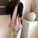 thumbnail image 2 of 7009 Nuevo Bolso Tejido Hueco Perezoso Elegante Bolso Mano Versátil Informal Bolso Tejido (rosa) Rosa, 2 of 9