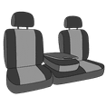 thumbnail image 3 of CalTrend Front 40/20/40 Split Back & 60/40 Cushion Faux Leather Seat Covers for 1995-2000 Chevy C3500 - CV561-03LB Charcoal Insert with Black Trim, 3 of 3
