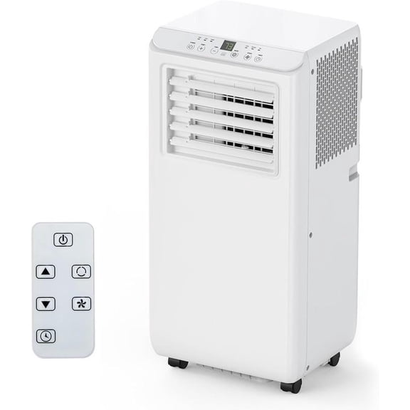 3-In-1 Portable Air Conditioner with 8000 BTU Cooling, Dehumidifying & Fan, Quiet Operation and Easy Mobility, Remote Control, Enhanced Air Quality for Home & Office