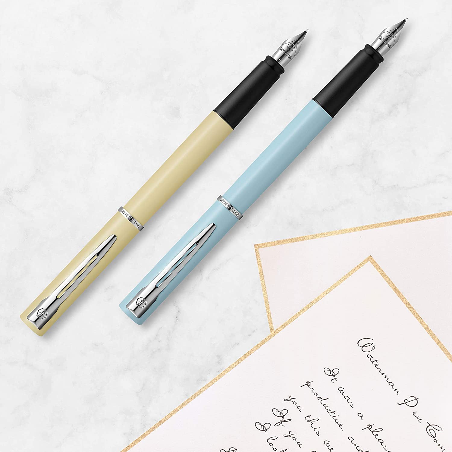 Waterman Allure Pastel Green Lacquer & Chrome Fountain Pen - Fine