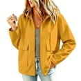 thumbnail image 2 of JUUNthy Womens Cargo Jacket, Windbreaker Full Zip-Up Hooded Lightweight Casual Outerwear with Pockets Purple 2XL, 2 of 15