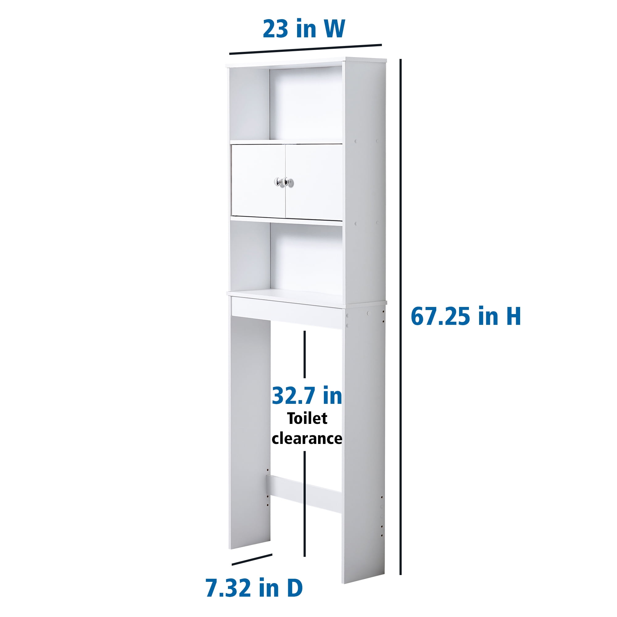 Style Selections Morriston 25-in x 64-in x 13-in Brown 3-Shelf Over-the-Toilet  Storage in the Over-the-Toilet Storage department at