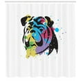 thumbnail image 3 of Ambesonne English Bulldog Shower Curtain, Dog Portrait, 69"Wx75"L, Multicolor, 3 of 3
